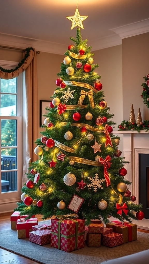 4-Foot Christmas Tree Decorating Guide A decorated 4-foot Christmas tree with lights and ornaments in a cozy living room.
